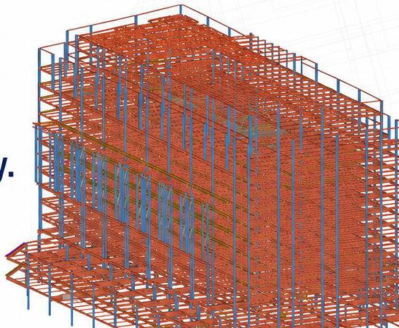Steel frame model of the 6,745 MT LandMark Center Phase 3 package