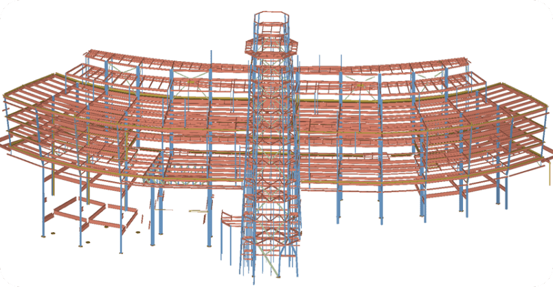 Case study of Steel detailing: Gillette Stadium North End Zone Renovation in USA